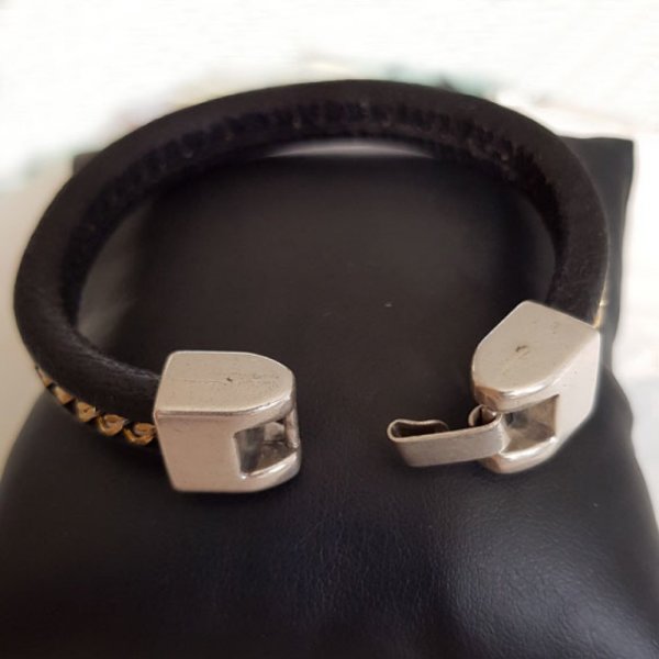 Zamak-Hakenverschluss f&uuml;r Leder 10 mm R&eacute;galiz