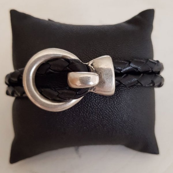 Zamak-Hakenverschluss f&uuml;r Leder Rund 05 mm