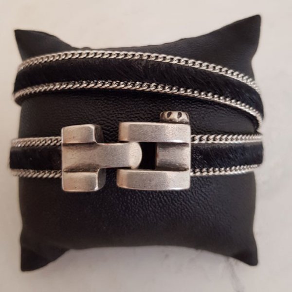 Zamak-Hakenverschluss f&uuml;r Leder 10 mm