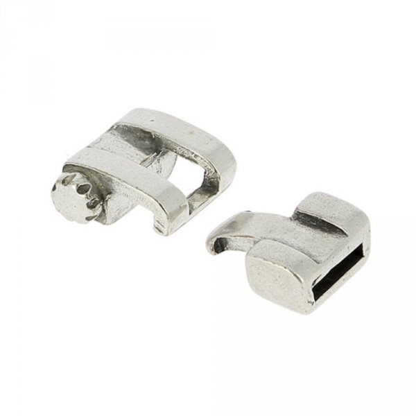 Zamak-Hakenverschluss f&uuml;r Leder 10 mm