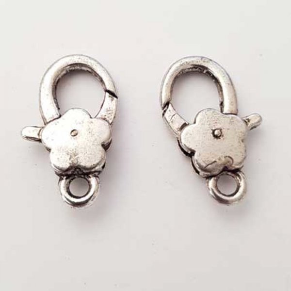 Karabinerverschluss Blume N&deg;05 Silber