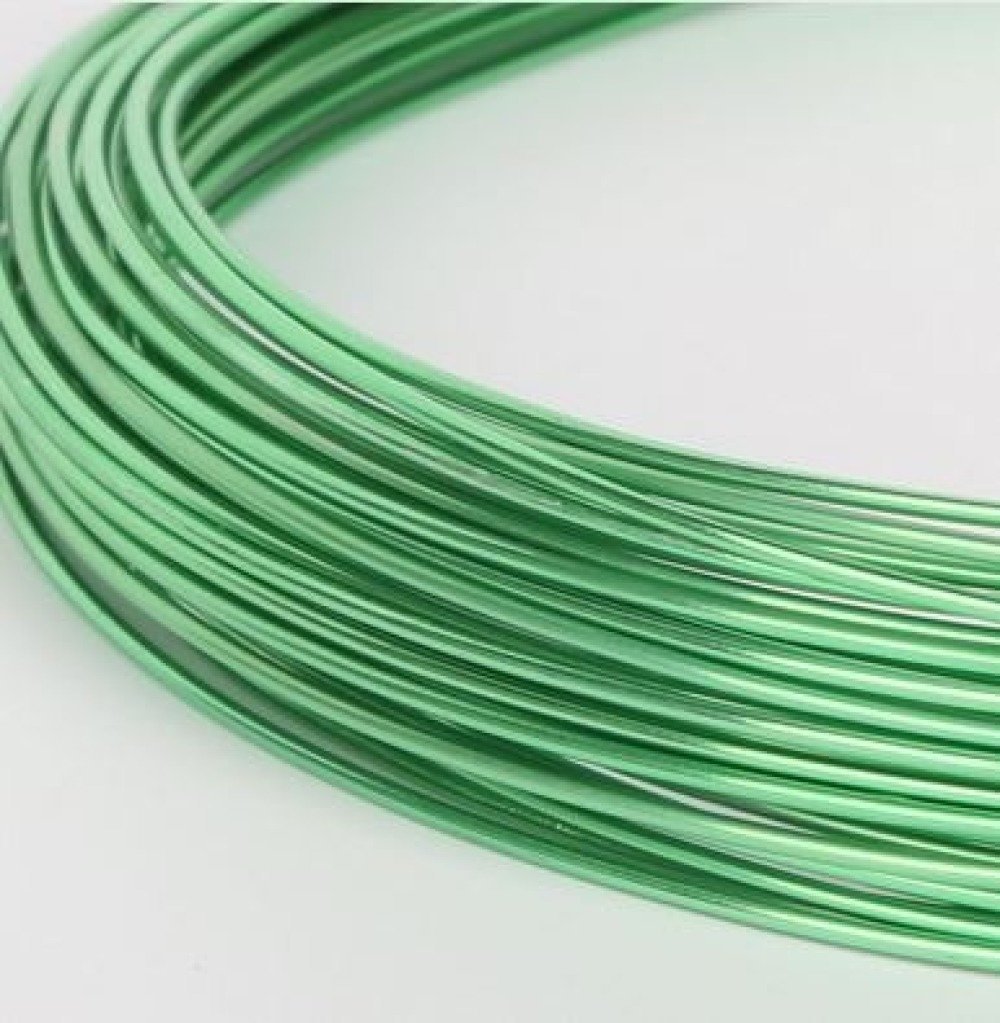 Aluminiumdraht 1 mm Light Green Rolle 10 m.