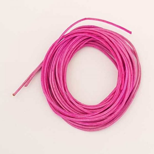 Fil Cuir 1.2 mm Mauve Fonc&eacute; x 3.70 m&egrave;tres