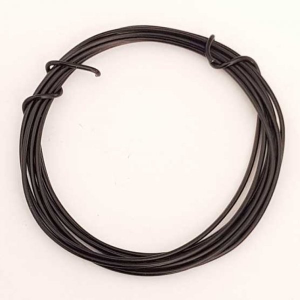 Fil M&eacute;tal Plastifi&eacute; 0.8 mm Noir x 1 m&egrave;tre