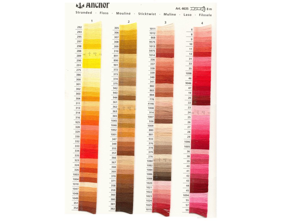 Fils à broder Anchor mouliné coloris 0308