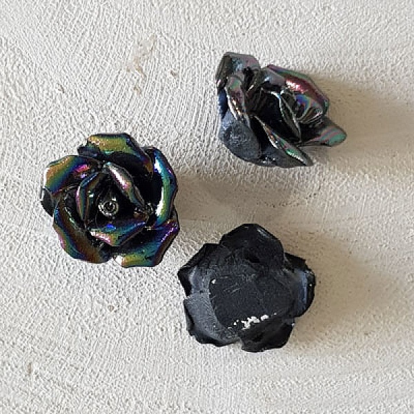 Fayence-Blume 20 mm N&deg;02-03 Chrom