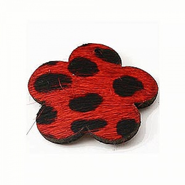 Blume Pelz Rot 30x30mm x 1