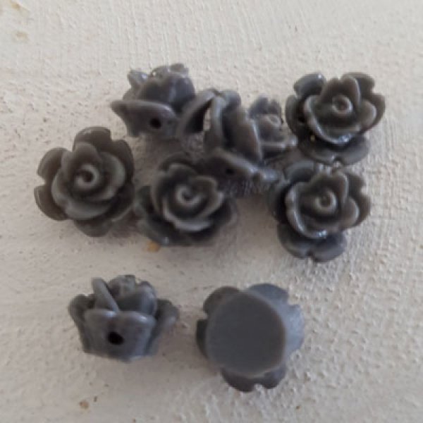 Synthetische Blume 09 mm N&deg;01-06 Dunkelgrau