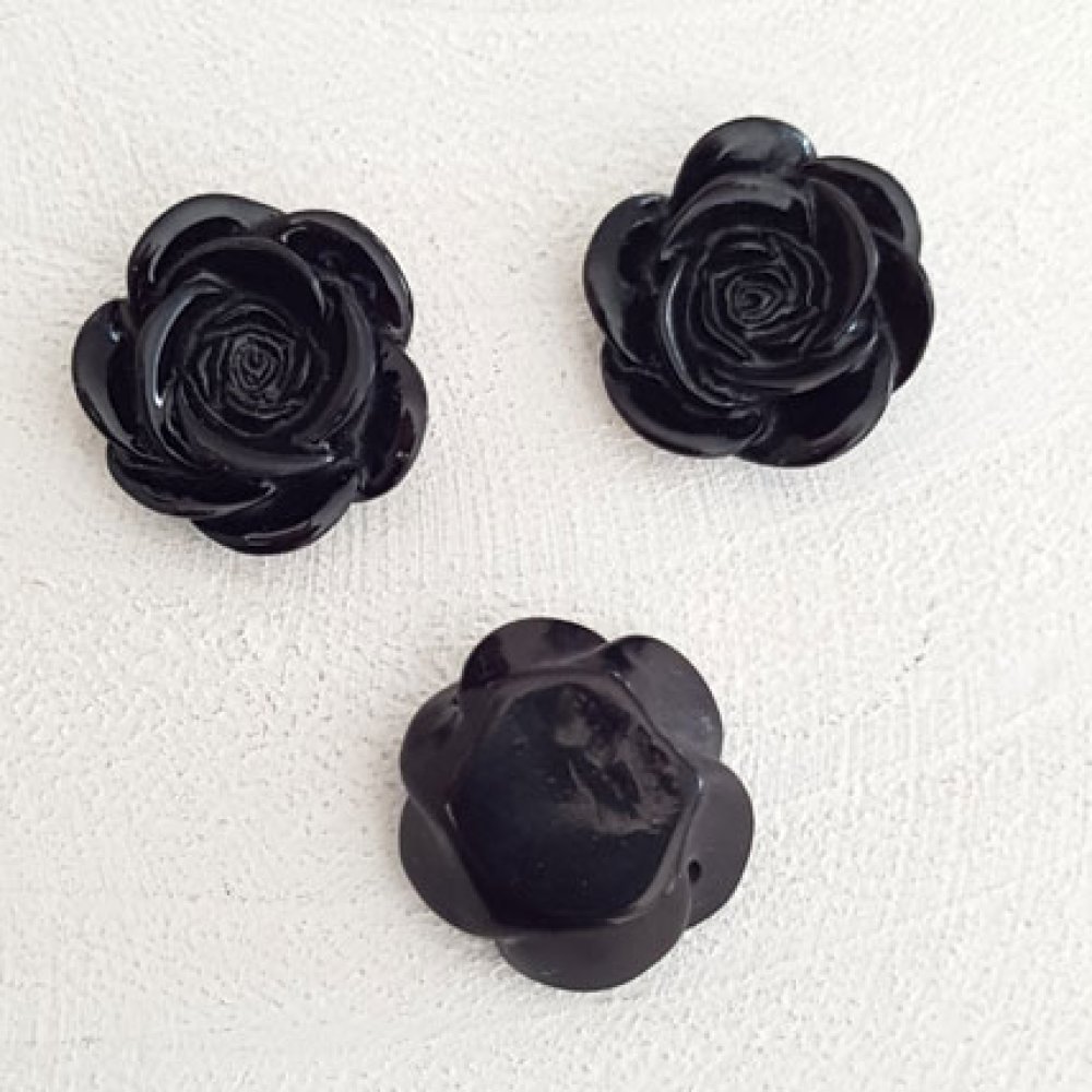 Synthetische Blume 17 mm N°04-10 Schwarz 01