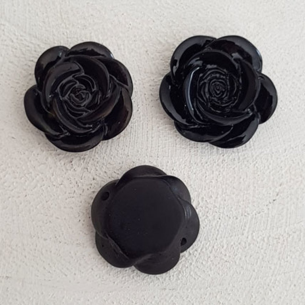 Synthetische Blume 17 mm N°04-10 Schwarz 02