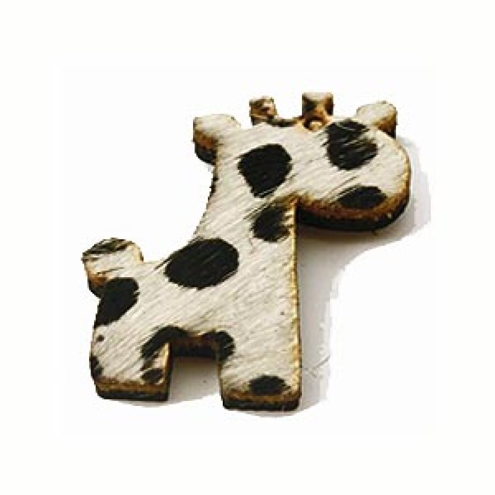 Giraffe Fell Weiß 26x34mm x 1