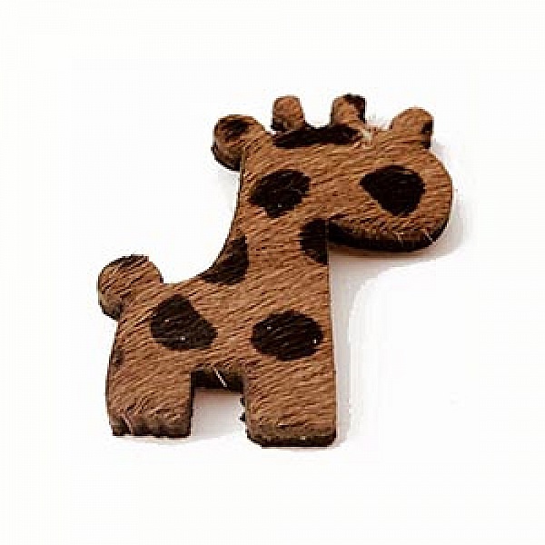 Giraffe Fell Braun 26x34mm x 1