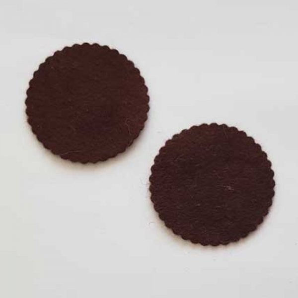 Jolie petite fleur en Feutrine 45 mm N&deg;21-22 x 2 pi&egrave;ces