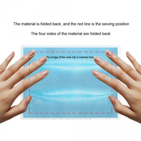 Set zur Herstellung einer Maske mit Filter-Nasenr&uuml;ckenband und Ohrband