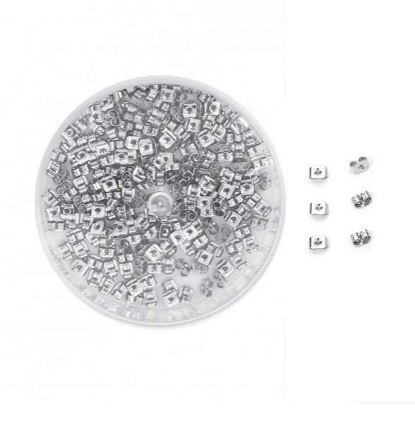 Set mit 200 Ohrst&ouml;pseln Nr. 04 (d. h. 100 Paare), die f&uuml;r Ohrringe verwendet werden k&ouml;nnen.