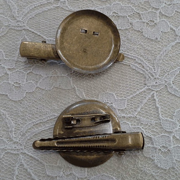 Satz von 5 Halterungen f&uuml;r Tablettstifte - Bronzefarben 48 mm x 8 mm.