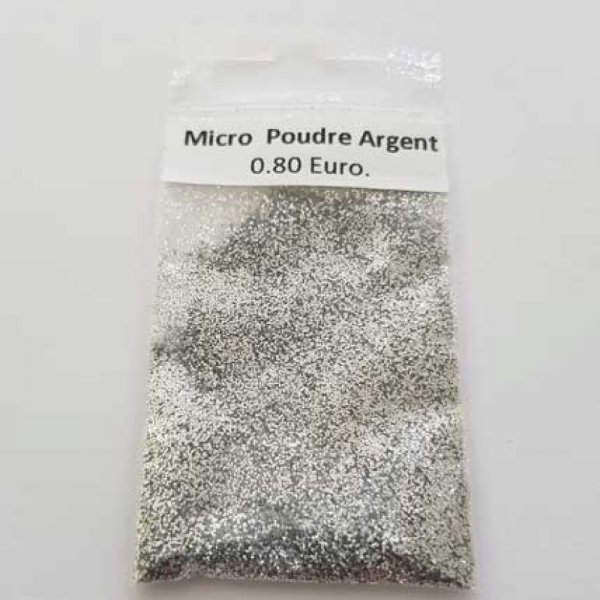 Micro bille  Poudre Argent sachet de 2 Grammes