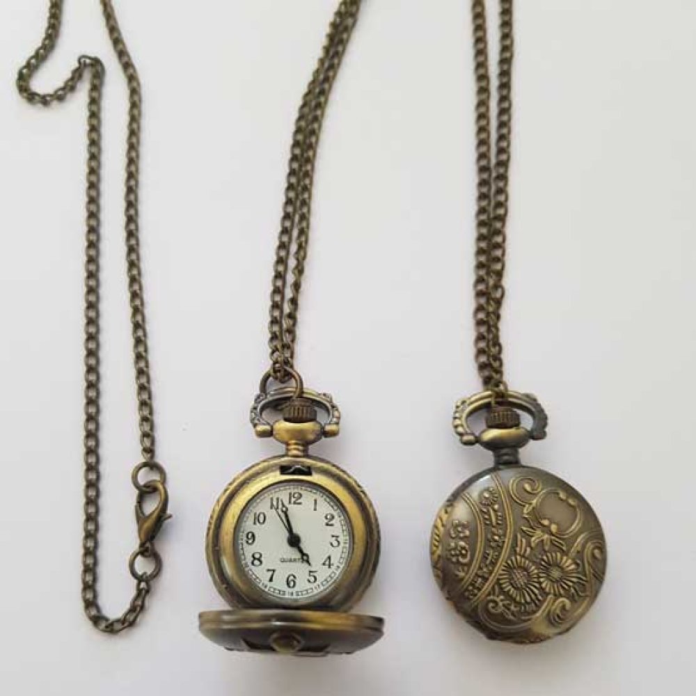 Zwickeluhr Ägypten Bronze Antik mit Kette