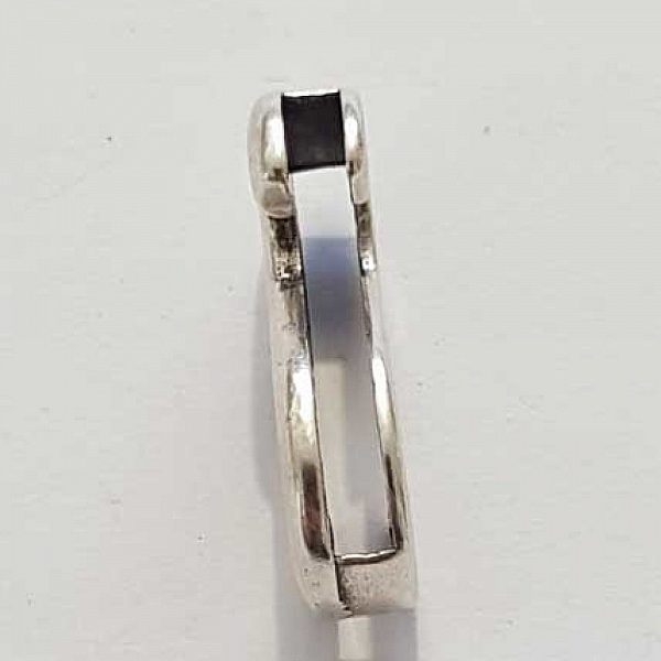 Passant 25 mm en Zamak Lettre S Argent