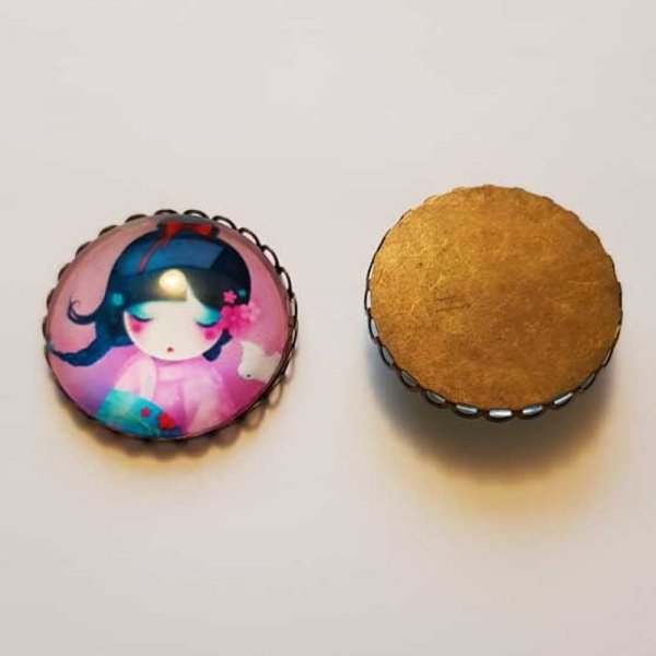 Pendentif Cabochon 30 mm Fantaisie N&deg;12-05