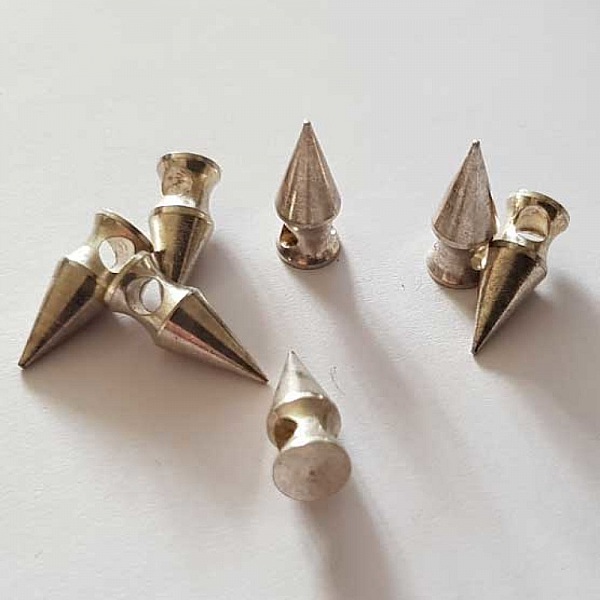 Perle 1 Trou Spike C&ocirc;ne Pointe 06 mm Argent 03