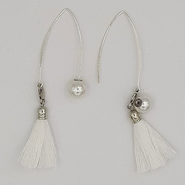 Perle 1 Loch Druckknopf 10 mm Wei&szlig;