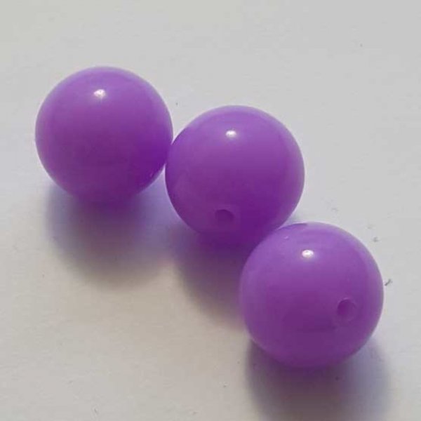 Perle Acrylique Ronde 16 mm Violet 01 x 1 Pi&egrave;ce