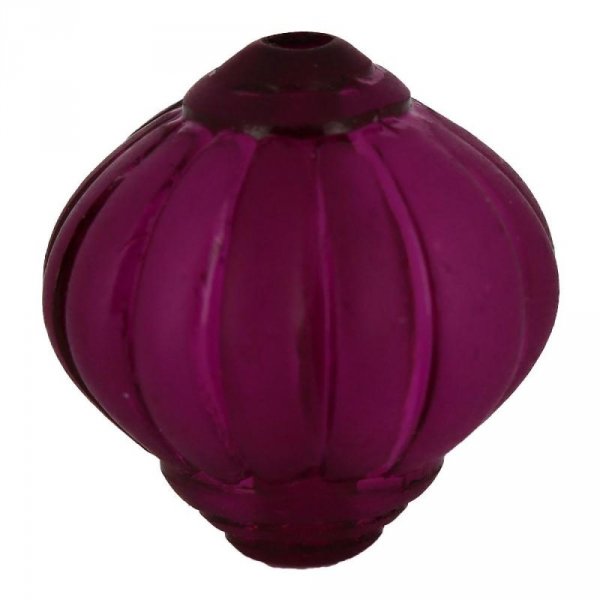 Perle Lucite Form Lampion gestreift Aubergine