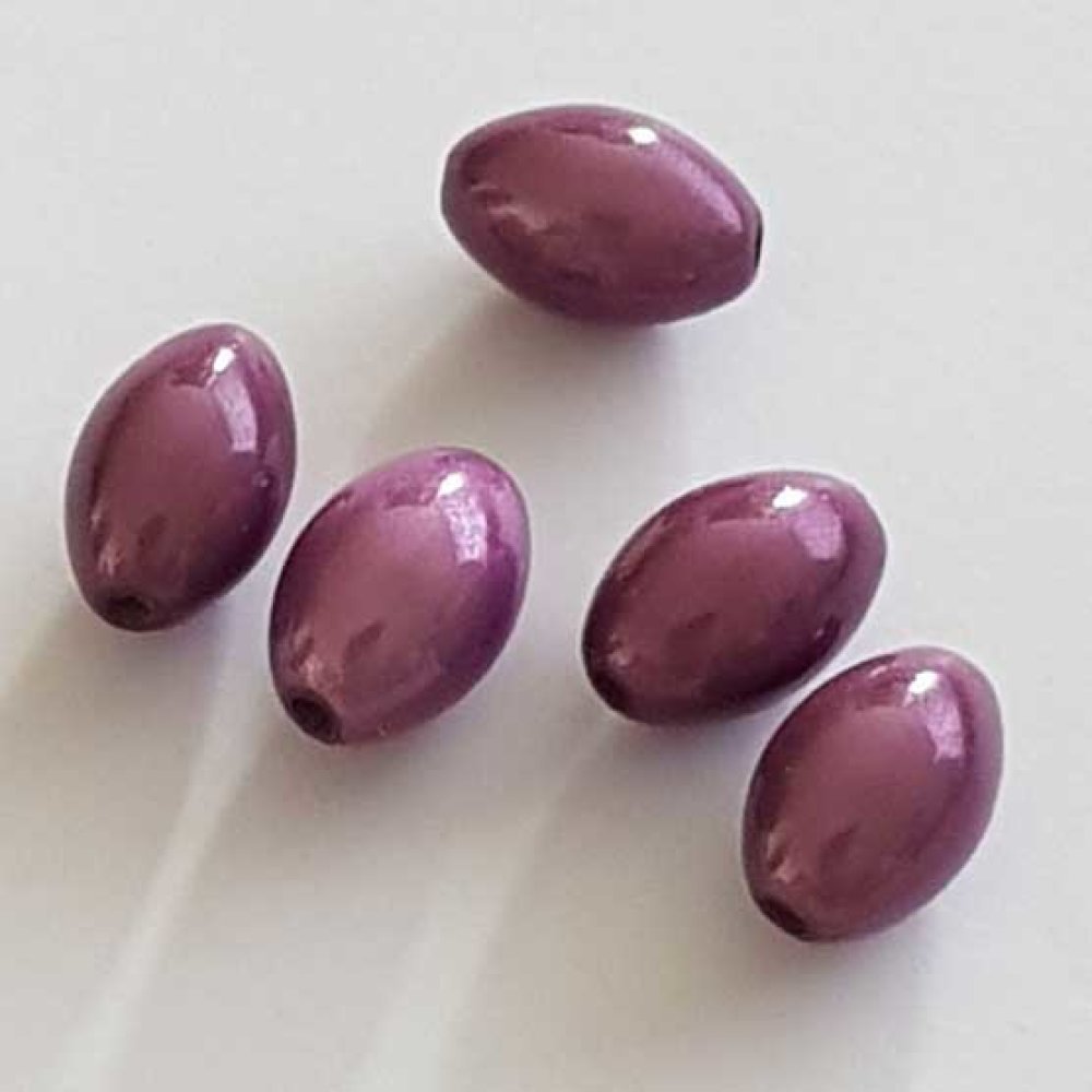 Perle Magique Ovale Mauve 02 14 mm