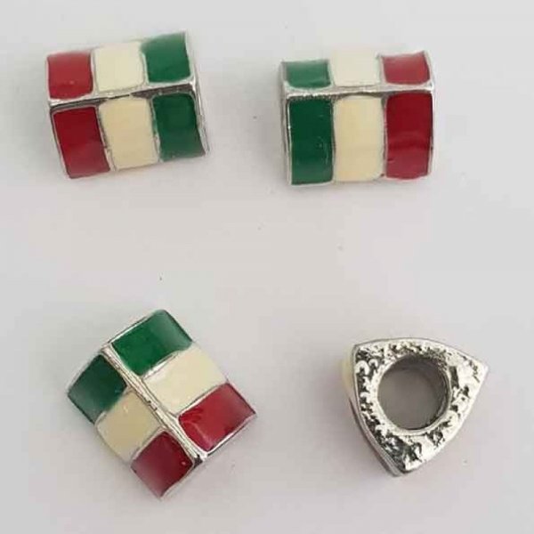 Perle N&deg;0003 Emailflagge Tricolor Kompatibel