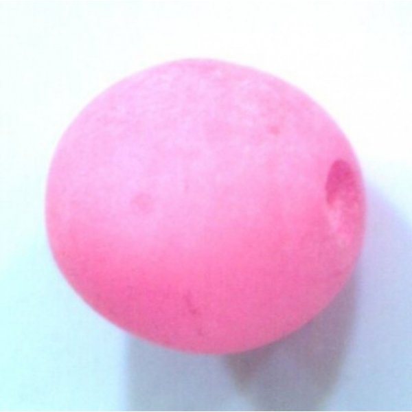 Perle Polaris Mat Ronde 18 mm Rose 01 x 1 Pi&egrave;ce