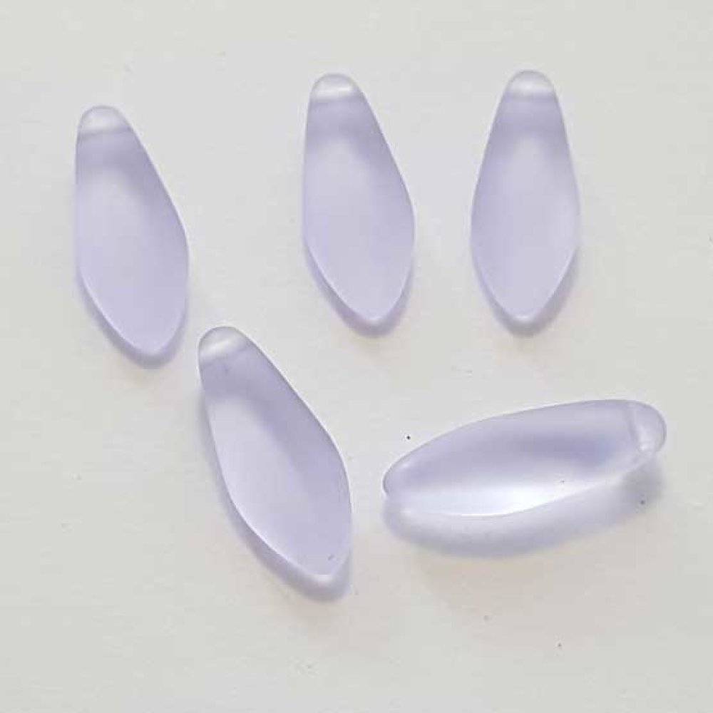 Perle en Verre Goutte D'Eau Mauve Clair 01 17 mm