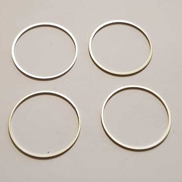 Perle rondelle plate anneau intercalaire m&eacute;tal argent&eacute; 057 Argent