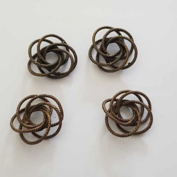 Blumenspiralperle 18 mm Bronze Nr. 01
