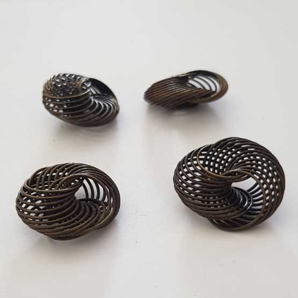 Blumenspiralperle 21 mm Bronze Nr. 02