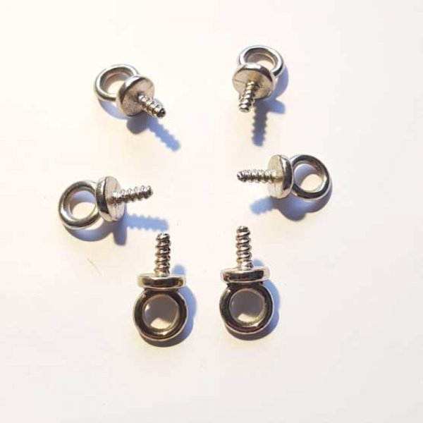 Piton &agrave; vis 18 x 9 mm Argent x 1 pi&egrave;ce