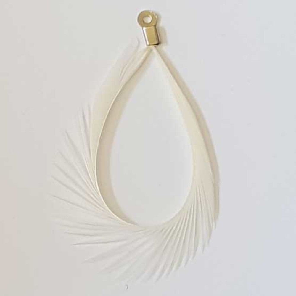 Plume 6 cm N°01 Blanc