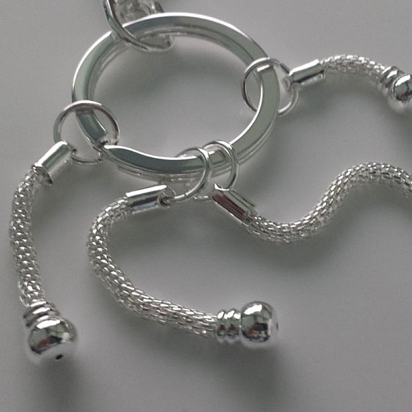 Porte cl&eacute;s sans pas de vis Argent