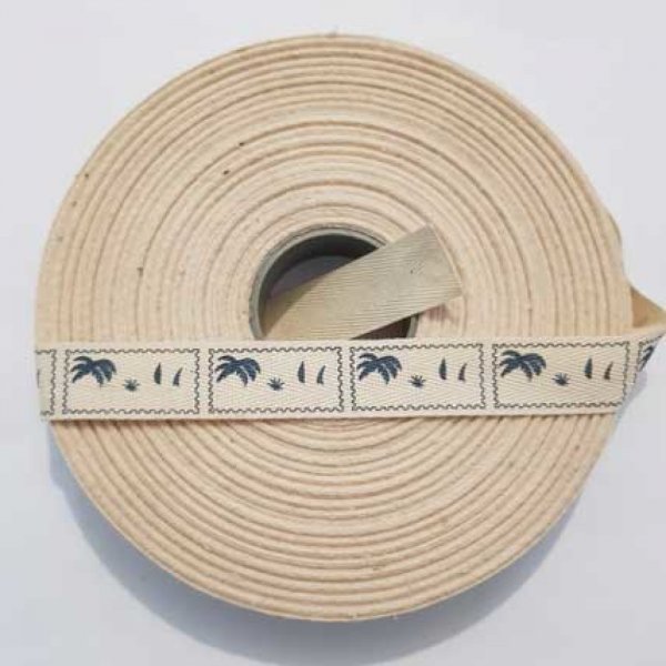 Ruban Galon 20 mm motif fantaisie palmier N&deg;01