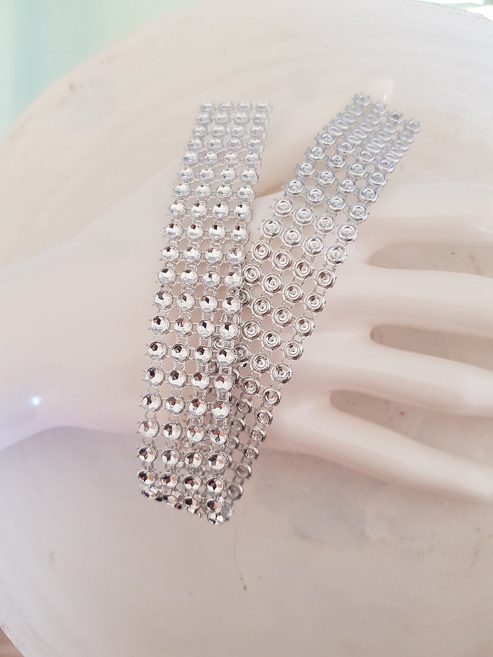 Strassband Silber pro 0.22 cm Pro 2 St&uuml;ck.