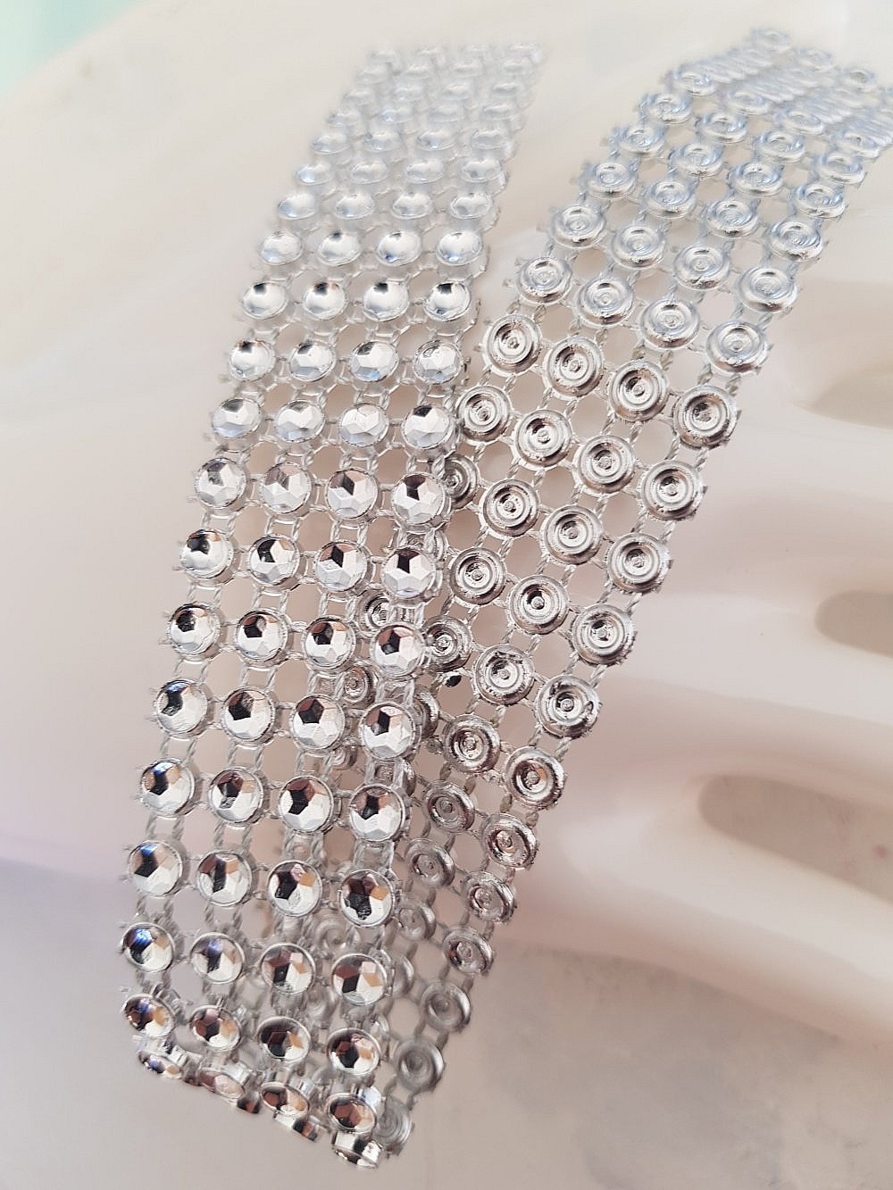 Strassband Silber pro 0.22 cm Pro 2 St&uuml;ck.