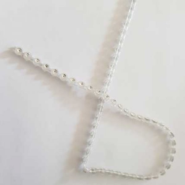 Ruban de strass en cristal de 4 mm au m&egrave;tre Blanc