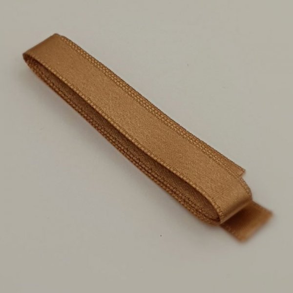 Ruban satin Marron Glac&eacute; double face de 10 mm x 0.50 cm