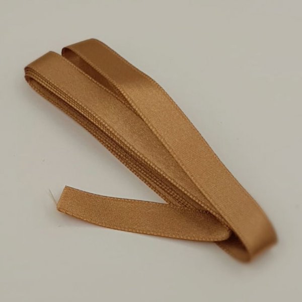 Ruban satin Marron Glac&eacute; double face de 10 mm x 0.50 cm