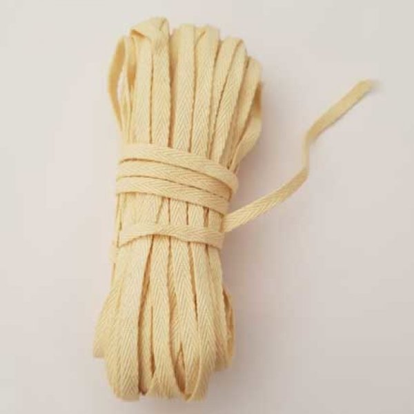 Rubans serg&eacute; coton &eacute;cru 5 mm X 11 M&egrave;tres