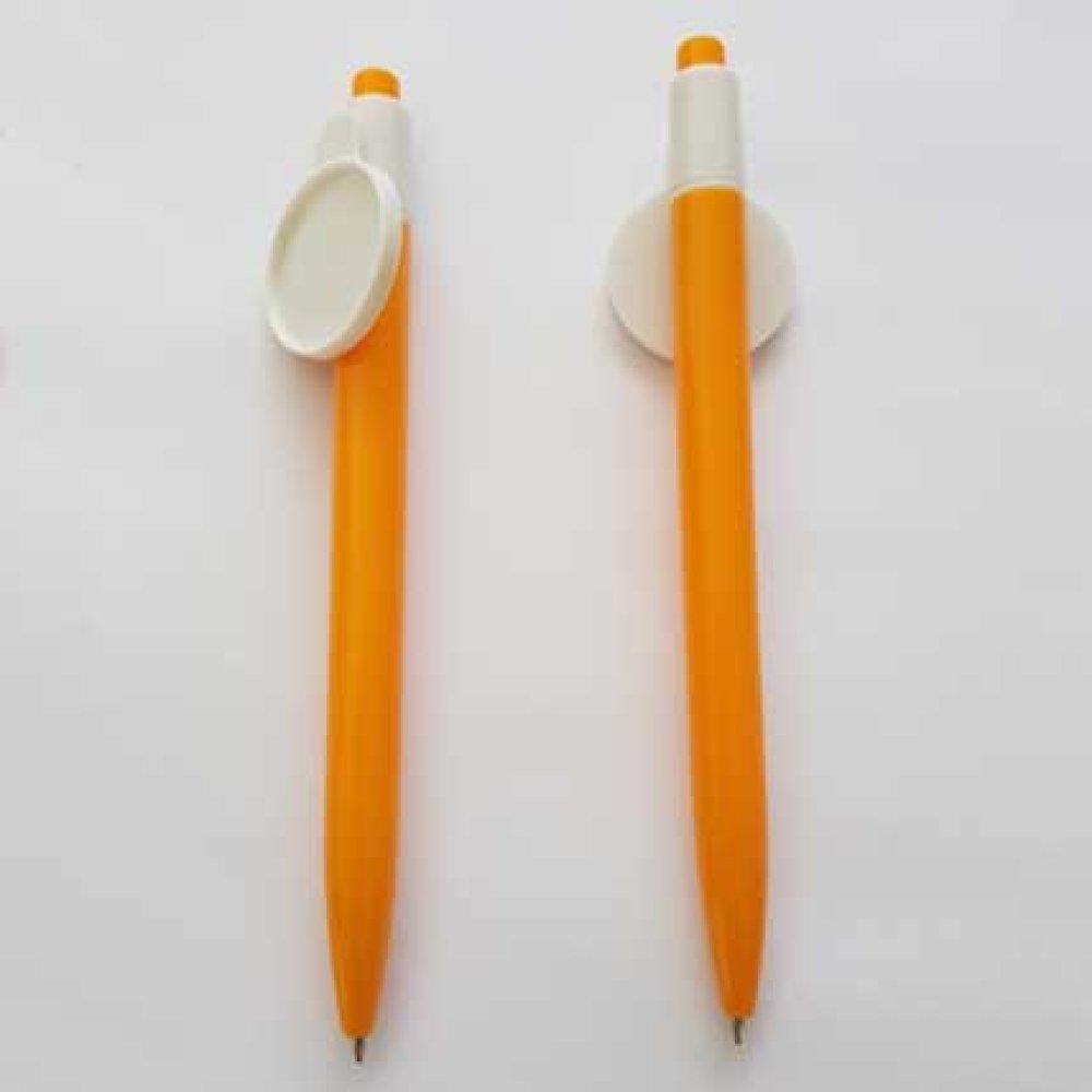 Orangefarbener Stift mit Cabochon-Halterung 25 mm