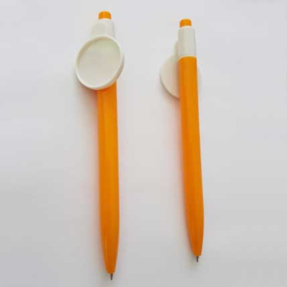 Orangefarbener Stift mit Cabochon-Halterung 25 mm