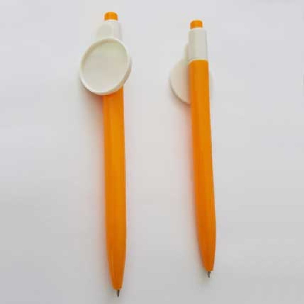 Orangefarbener Stift mit Cabochon-Halterung 25 mm