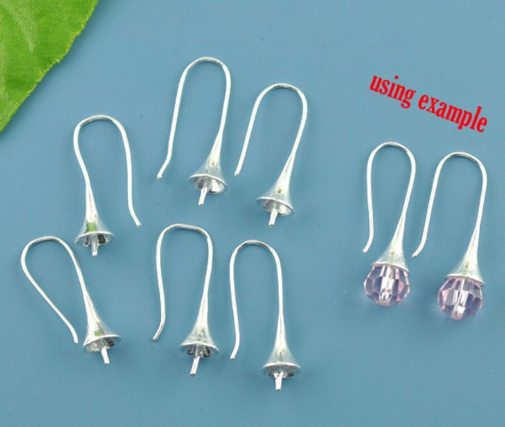 Halter Ohrring für Garnierkugel x 1 Paar