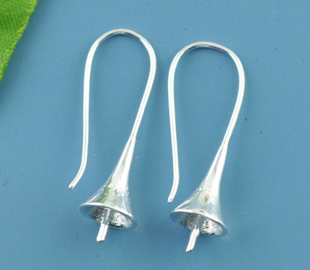 Halter Ohrring für Garnierkugel x 1 Paar